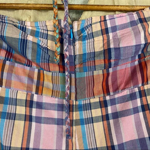 Vintage/Y2k mossimo target plaid pink purple halter maxi dress - Picture 2 of 6